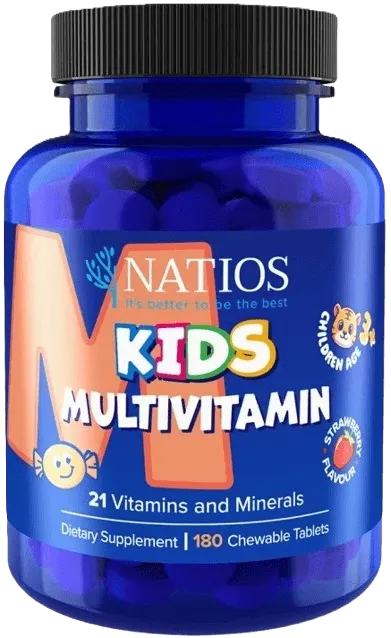 Natios Kids Multivitamin cucací tablety pro děti