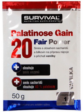 Survival Palatinose Gain 20 Fair Power 50 g - čokoláda