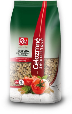 REJ Celozrnné semolinové těstoviny Vřetena 400 g