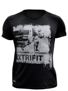 Extrifit Tričko černé LOGO šedé