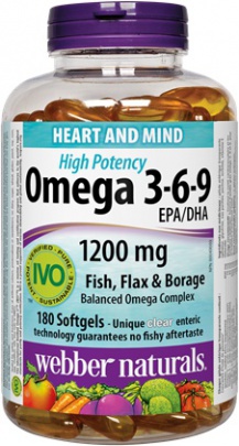 Webber Naturals Omega 3-6-9 Extra Strenght 150 tablety
