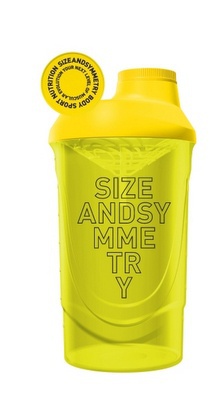 SizeAndSymmetry Šejkr 600ml - žlutý