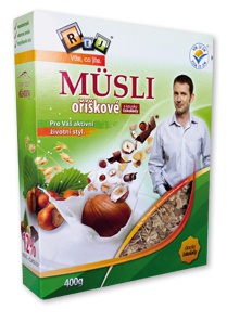 REJ Müsli oříškové s kousky čokolády 400g