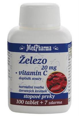 MedPharma Železo 20 mg + Vitamin C 107 tablet