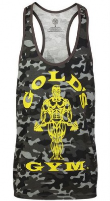 Gold's Gym pánské tílko šedočerný maskáč