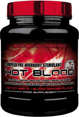 Scitec Hot Blood 3.0 820g - červený pomeranč PROŠLÉ DMT
