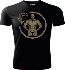 Jirka Vacek Pánské tričko černé se zlatým logem