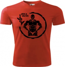 Jirka Vacek Pánské tričko červené s černým logem