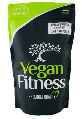 Vegan Fitness Rýžový protein (hnědá rýže) 1000 g VÝPRODEJ (POŠK. OBAL)