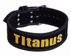 Titánus fitness opasek Powerlifting černý (jednoduchá přezka)