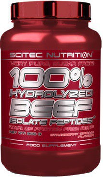 Scitec 100% Hydrolyzed Beef Isolate Peptides 900 g - jahoda VÝPRODEJ