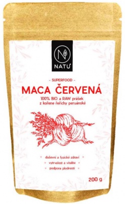 NATU Maca červená BIO prášek