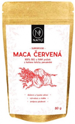 NATU Maca červená BIO prášek