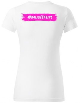 Fitness007 Dámské tričko bílé #musíšfurt