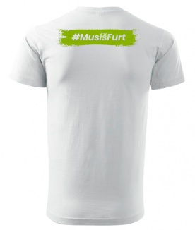 Fitness007 Pánské tričko bílé #musíšfurt