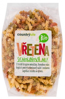 Country Life Vřetena semolinová mix 400g PROŠLÉ DMT