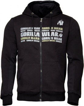 Gorilla Wear Pánská mikina Bowie Mesh Zipped Hoodie Black