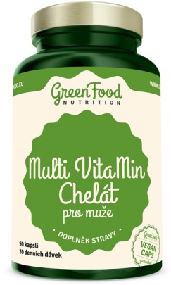 GreenFood Multi VitaMin Chelát Pro muže 90 kapslí