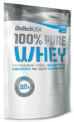 BioTechUSA 100% Pure Whey 1000 g - čokoláda/kokos VÝPRODEJ (POŠK. OBAL)