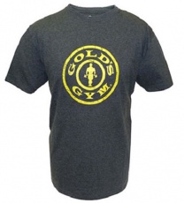 Gold's Gym Pánské tričko Plate Logo tmavě šedé