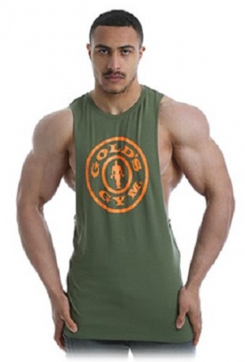 Gold's Gym Pánské tílko GGVST142 khaki