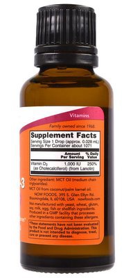 Now Foods Tekutý Vitamín D3 Extra Strength 30 ml