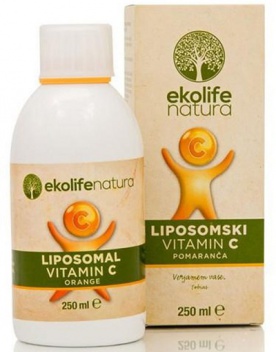 Ekolife Natura Liposomski Vitamin C 500 mg 250 ml - pomeranč PROŠLÉ DMT