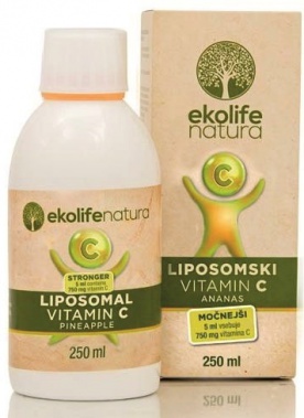 Ekolife Natura Liposomski Vitamin C 750 mg 250 ml - ananas PROŠLÉ DMT