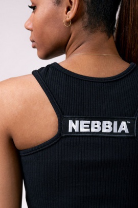 Nebbia Sports NEBBIA Labels crop top 516 black