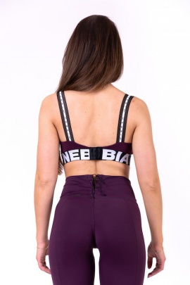 Nebbia Airy Straps sportovní podprsenka 693 burgundy - M VÝPRODEJ
