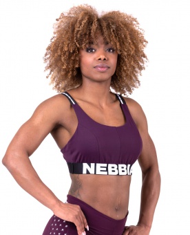 Nebbia Airy Straps sportovní podprsenka 693 burgundy - M VÝPRODEJ