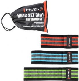HMS Set Posilovacích gum Hip band (Booty Band) HB12 3v1