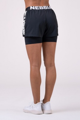 Nebbia Fast&Furious Double Layer šortky 527 black