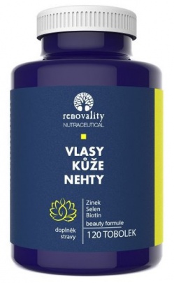 Renovality Vlasy, kůže nehty 120 kapslí