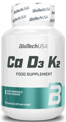 BiotechUSA Ca+D3+K2 90 kapslí