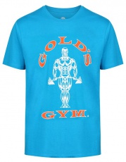 Gold's Gym pánské tričko GGTS002 tyrkysová/oranžová