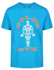 Gold's Gym pánské tričko GGTS002 tyrkysová/oranžová