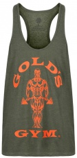 Gold's Gym Pánské tílko GGVST003 Muscle Joe Premium Stringer zelená/oranžová