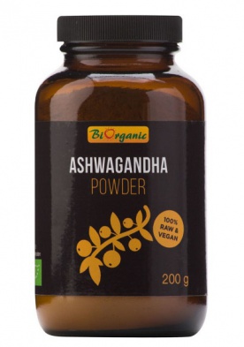 Biorganic Ashwagandha prášek 200 g BIO DOPRODEJ