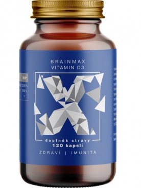 BrainMax Vitamin D3 5000 IU 120 rostlinných kapslí VÝPRODEJ