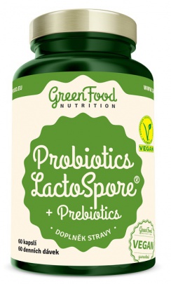 GreenFood Probiotics Lactospore + Prebiotics 60 kapslí