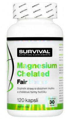 Survival Magnesium Chelated 120 kapslí + Zinc Chelated 100 tablet za zvýhodněnou cenu NEPOUŽÍVAT