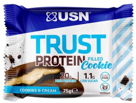 USN Trust Protein Filled Cookies 75 g - narozeninový dort PROŠLÉ DMT