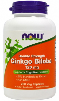 Now Foods Ginkgo Biloba extrakt + Eleuterokok