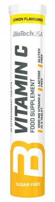 BioTechUSA Vitamin C 1000 mg 20 šumivých tablet