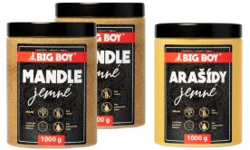 Big Boy Mandlový krém 2x 1 kg + arašídový krém 1 kg ZDARMA