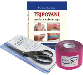 Kine-MAX Tejpovací sada (tejpa + nůžky + kniha)