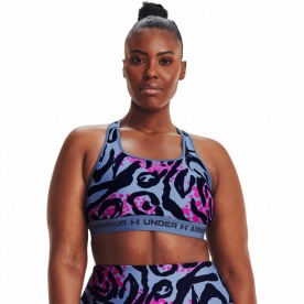 Dámská sportovní podprsenka Under Amour Crossback Mid Print - 1361042-470