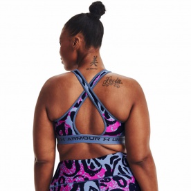 Dámská sportovní podprsenka Under Amour Crossback Mid Print - 1361042-470