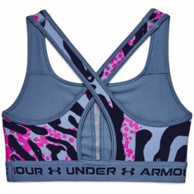 Dámská sportovní podprsenka Under Amour Crossback Mid Print - 1361042-470